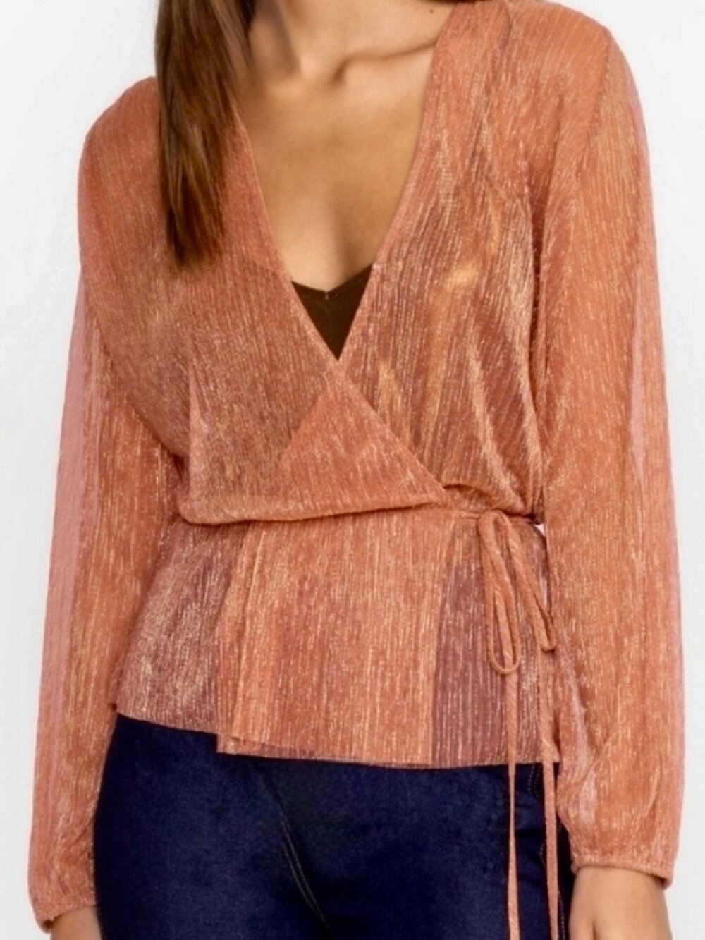 NWT Johnny Was "Jade" metallic sheer evening midi skirt + blouse set